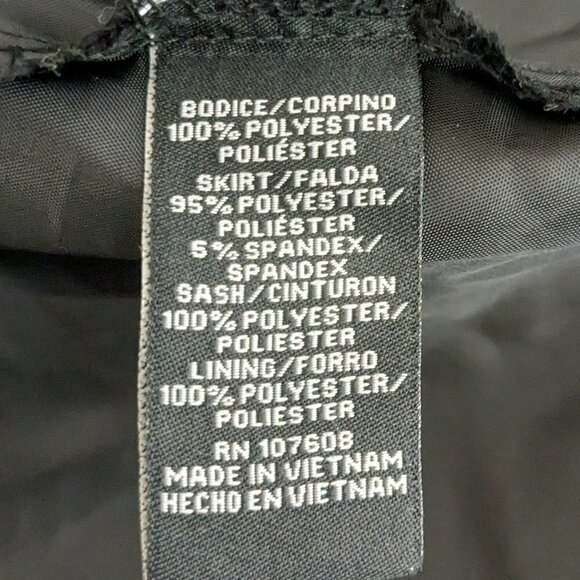 WOMEN'S "Madison Leigh" Black w Lace & Sequins Sleeveless Formal Dress; Size 8 - Picture 5 of 6